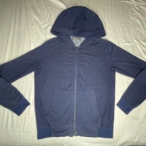 Men’s Vince Zip Up Hoodie Sz Small Cotton Blue $225 MSRP.